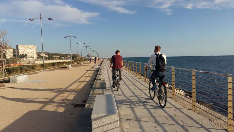 Radfahren in Küstennähe