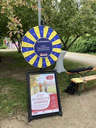 Glücksrad mit Burgenland radelt Plakat